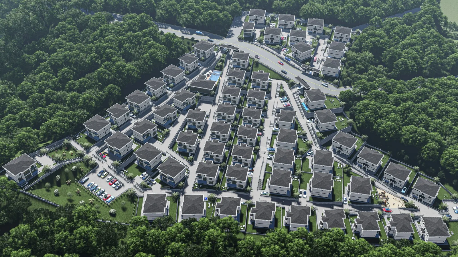 Overall aerial project view