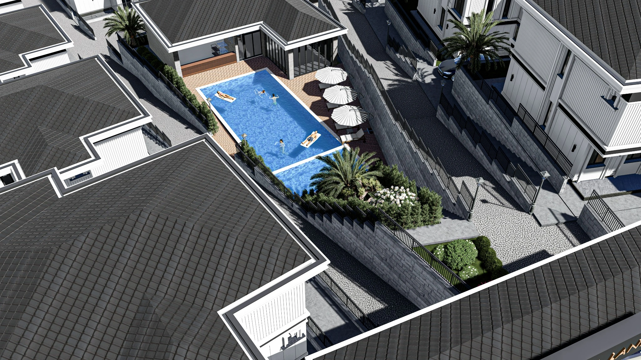 Perla Land shared outdoor swimming pool