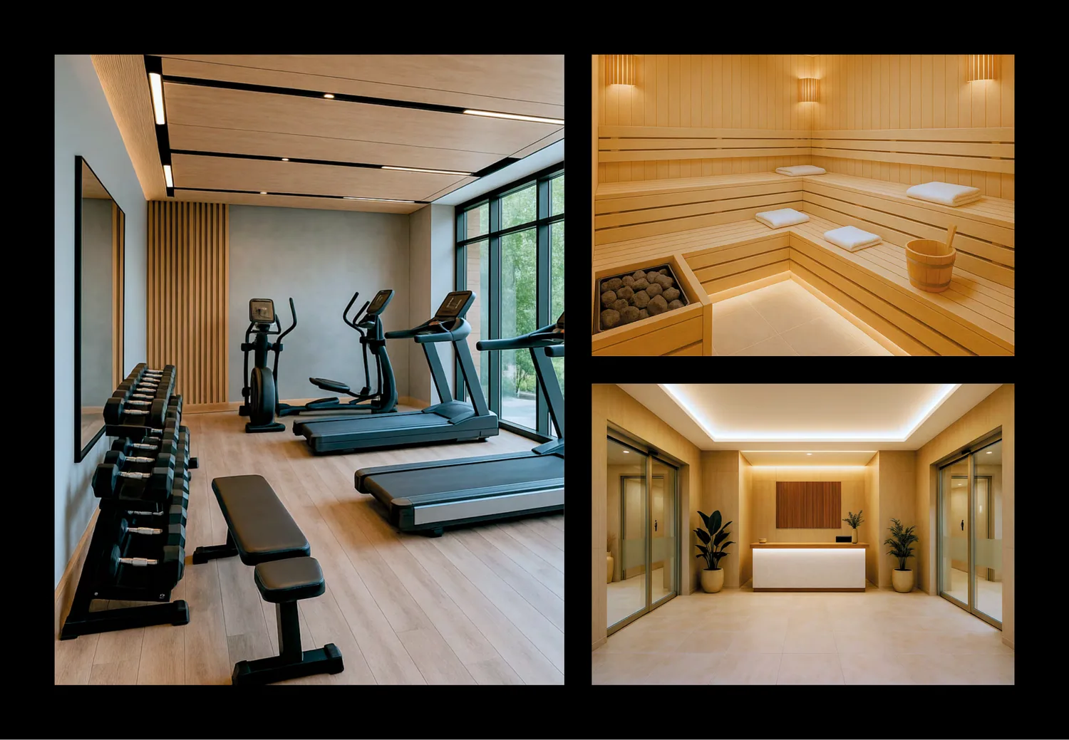 Perla Land social facility fitness and sauna