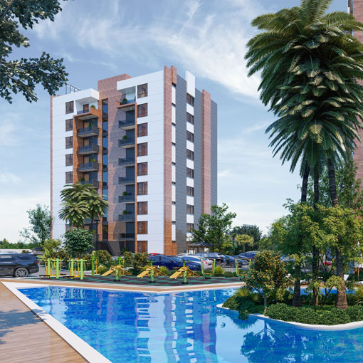 La Vida City pool and exterior