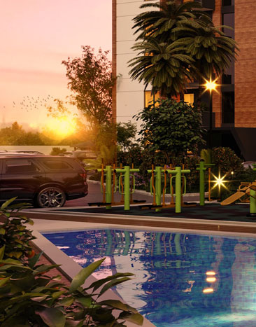 La Vida City pool and fitness area