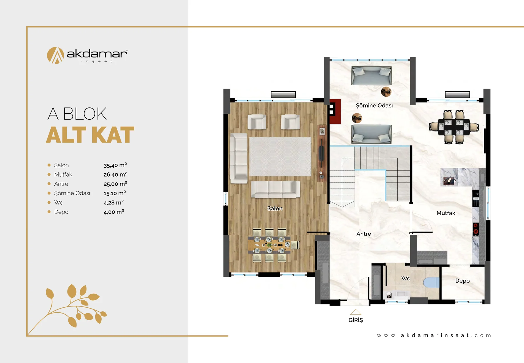 A Block ground-floor plan