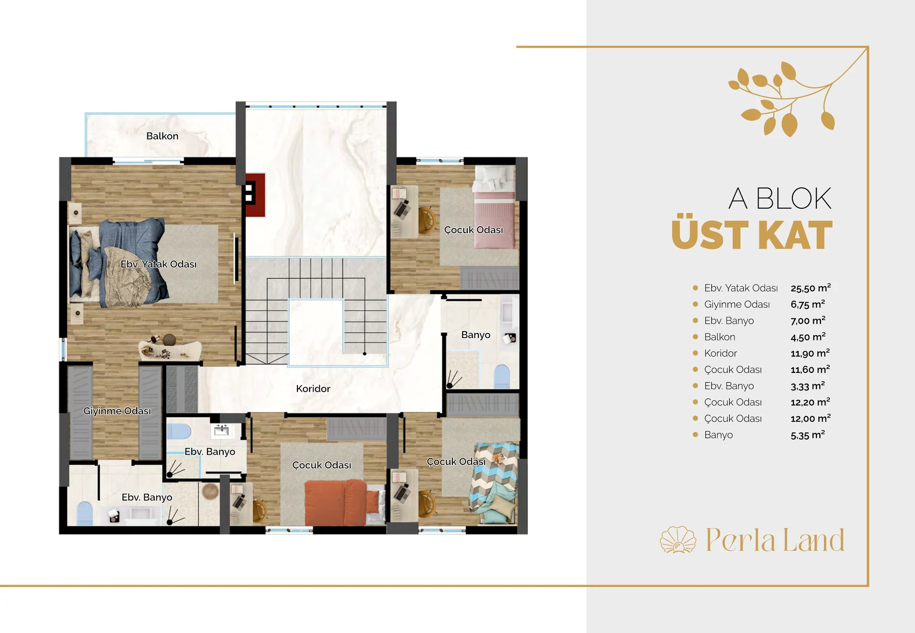 A Block upper-floor plan