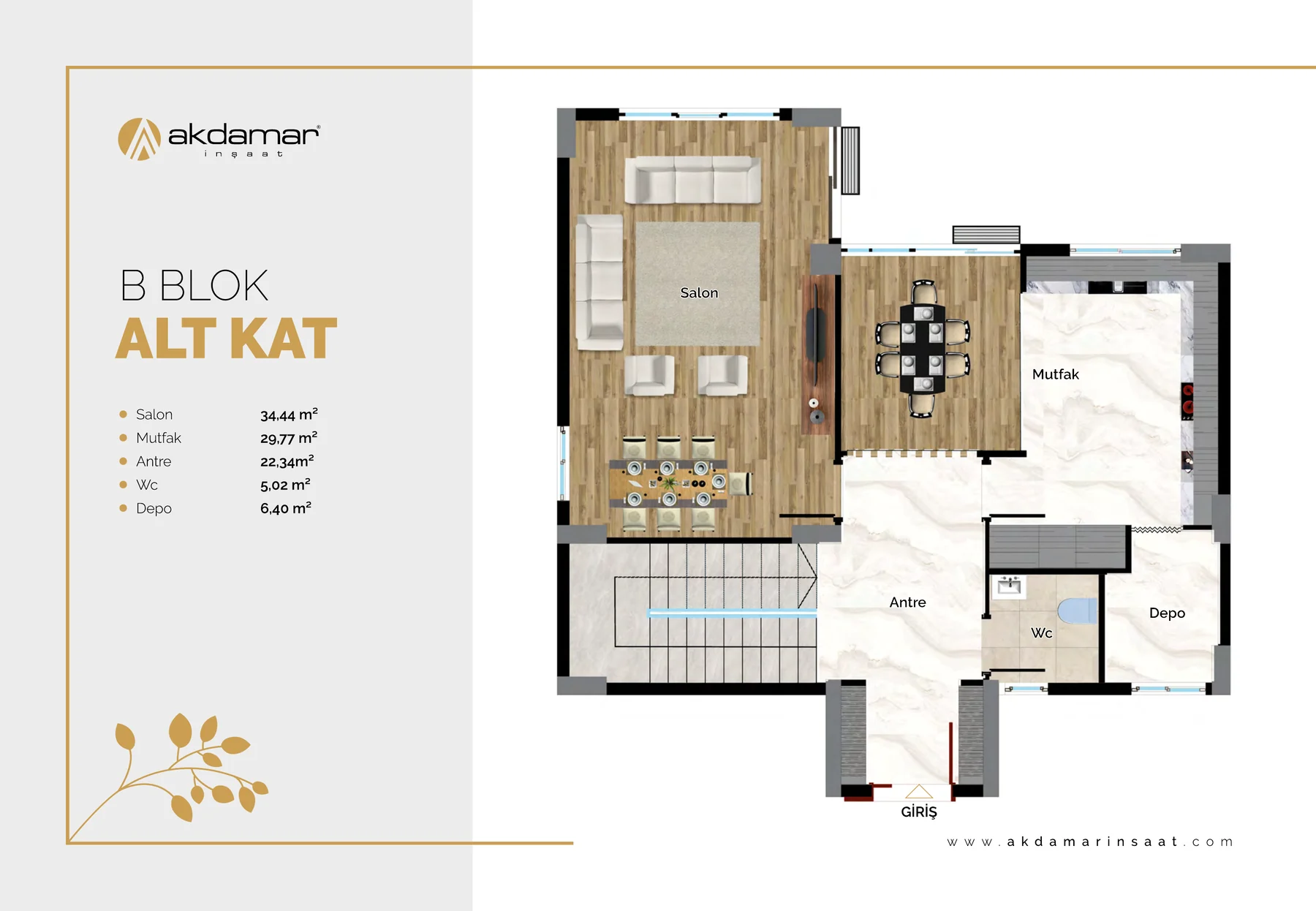 B Block ground-floor plan